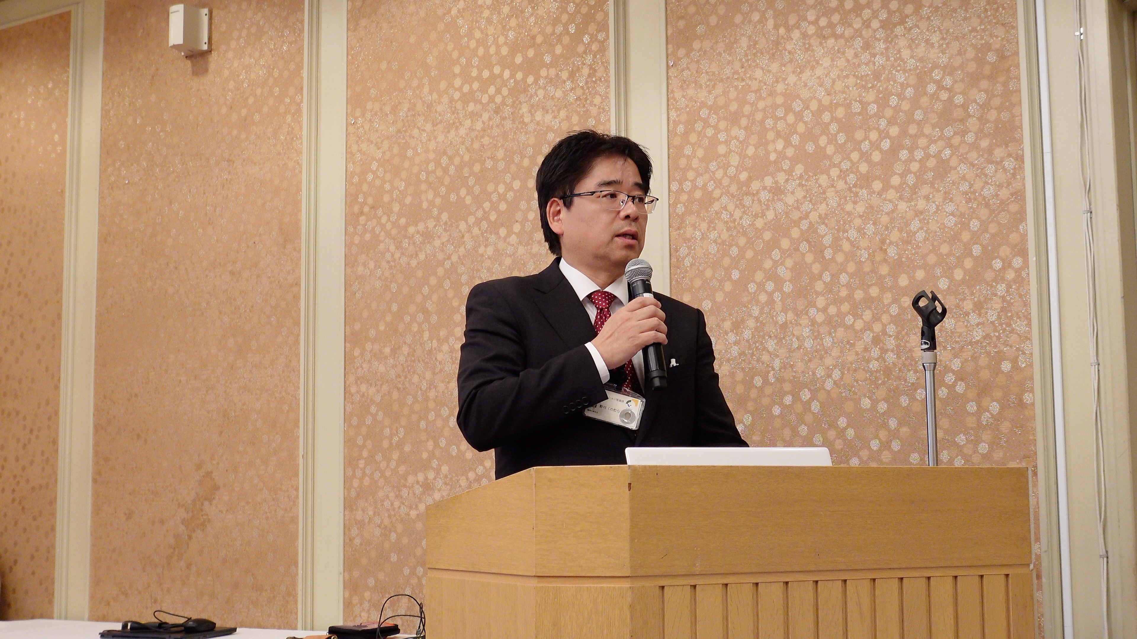 岐阜県商工労働部産業イノベーション推進課課長　野村貴徳　挨拶の様子